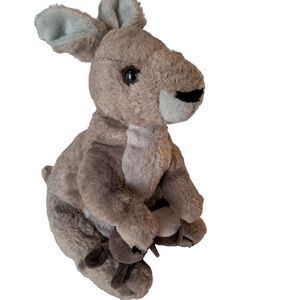 Kangaroo Plush Stuffed Animal Toy Baby Joey in Pocket Wild Republic 11” Soft Fur